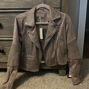 Suede Moto Jacket